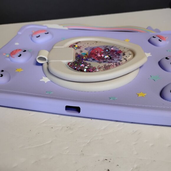 IPad 10.2 Silicone Cover Purple with Unicorns - Picture 8 of 16
